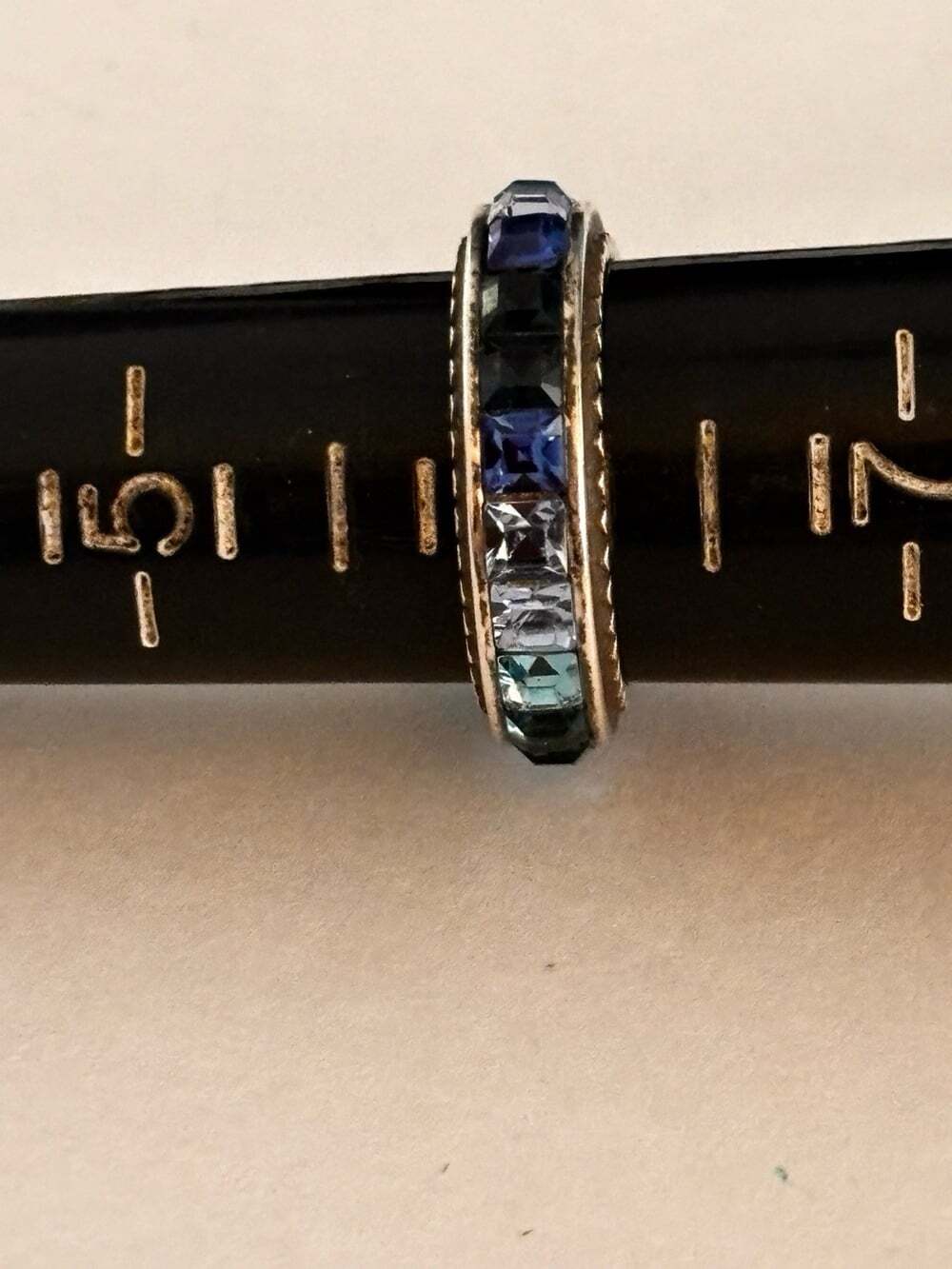 Brighton Blue Crystal Stackable Ring - Picture 4 of 6